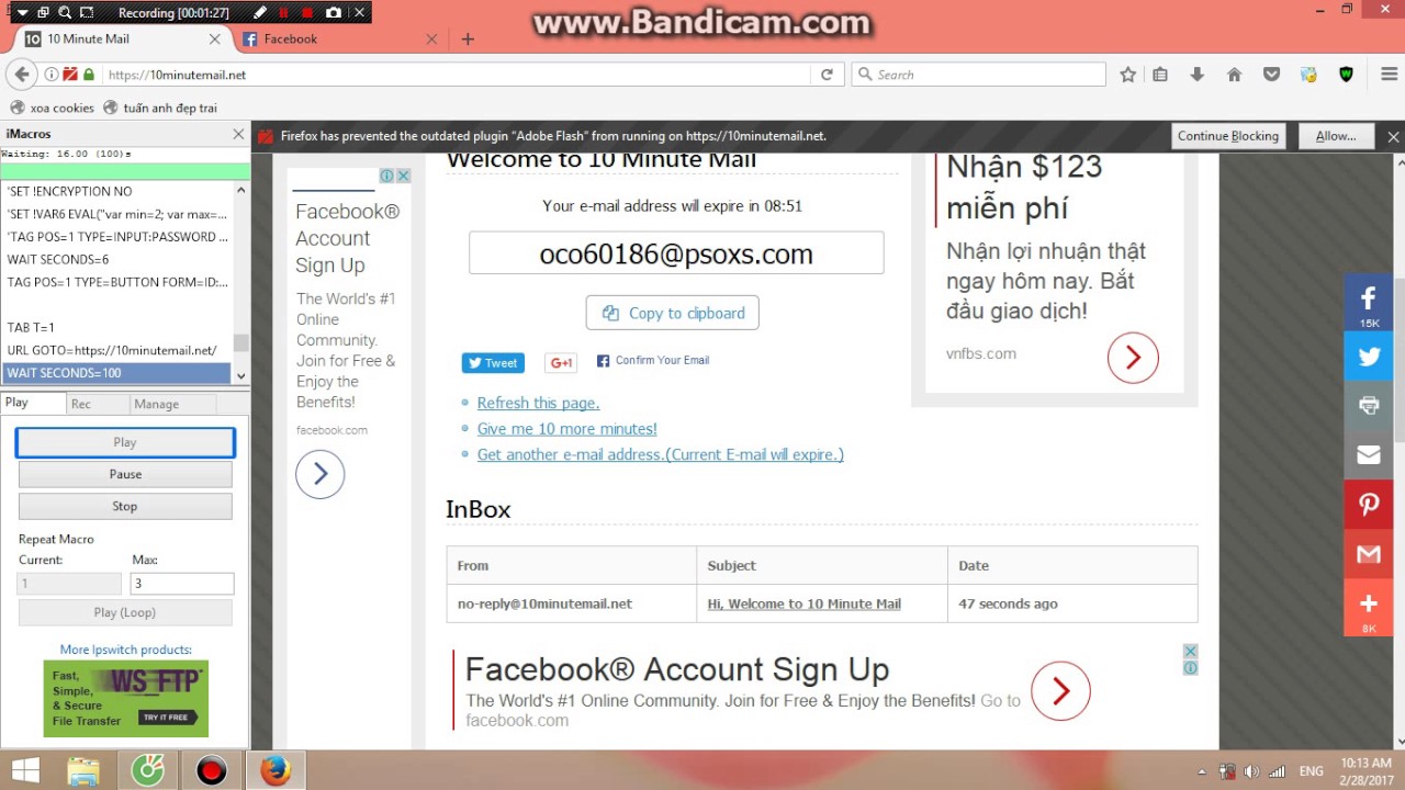 Auto reg clone Facebook new 2017 - YouTube