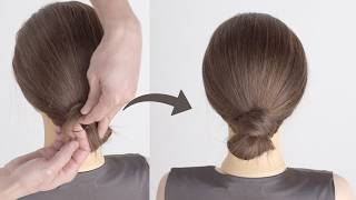 【ヘアアレンジ初心者さんにオススメ】王道のシンプルなシニヨンを作る３つの方法 / Easy Bun Tutorial – hair works &SOL | Elegant & Easy Hairstyles