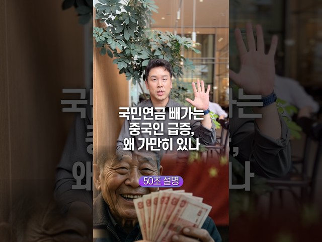 국민연금 빼가는 중국인 급증, 왜 가만히 있나… 50초 안에 설명하기