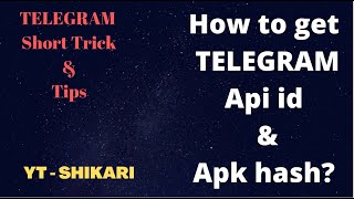 How to Get Telegram Api id & Api hash