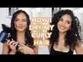 HOW TO DIFFUSE CURLY HAIR for volume AND definition