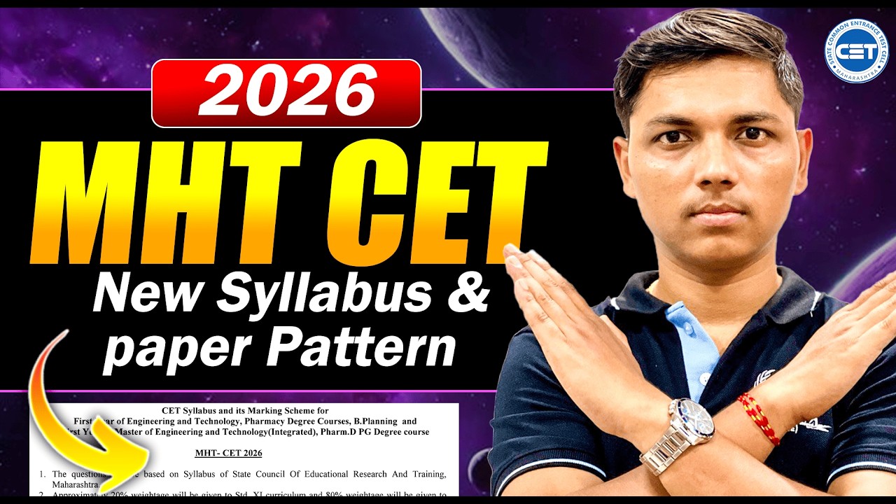 New Syllabus of MHT CET 2026 ? New Paper Pattern | Must Watch Video #newindianera #mhtcet2026