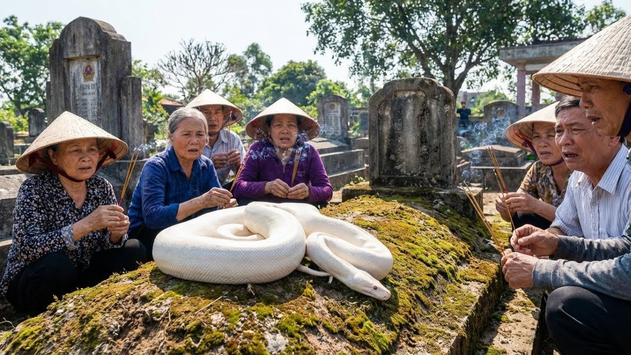 Bí Ẩn Trăn Trắng Nằm Trên M.ộ Cụ Ông 130 Tuổi Do Gia Đình Chưa Cúng Siêu Thoát