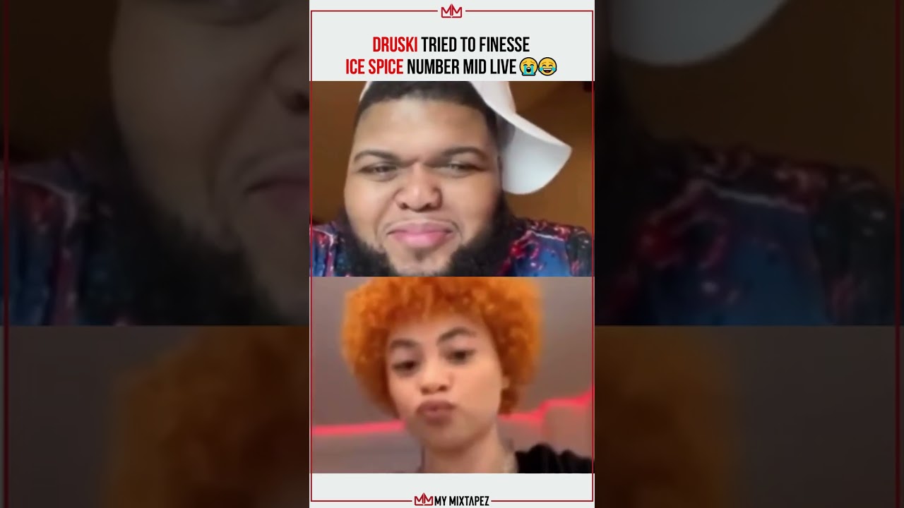 Watch Druski tried to finesse Ice Spice number mid live 😭😂 on YouTube Watch Druski tried to finesse Ice Spice number mid live 😭😂 on YouTube