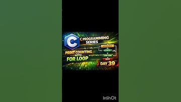 Print Counting Using For Loop in C 🔢 | Day 39 #CProgramming #ForLoop #Shorts