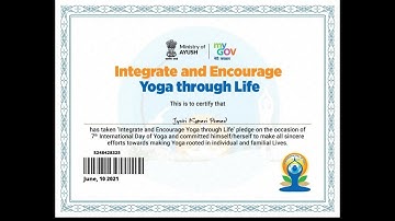 Online yoga certificate | National level e-certificate  on yoga 2021 || online quiz with certificate