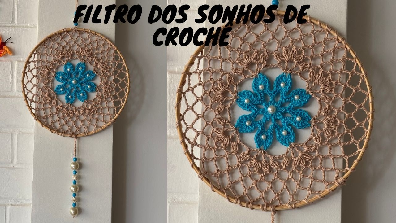 Filtro dos sonhos em crochê - Flor do bem - Lindo!!