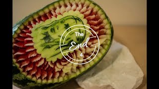 Watermelon Fruit Carving - Andreas Papalexopoulos Khaleesi Portait Game of Thrones screenshot 5