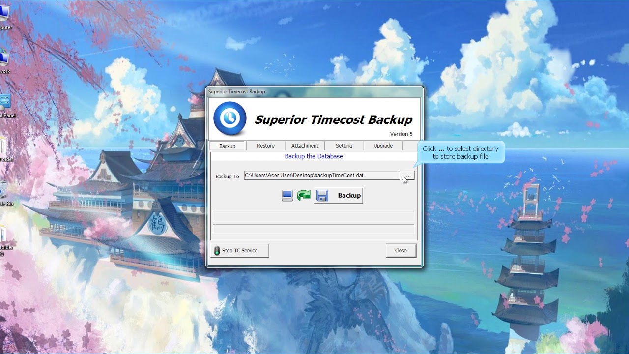 Superior TimeCost - Backup TimeCost Database - YouTube