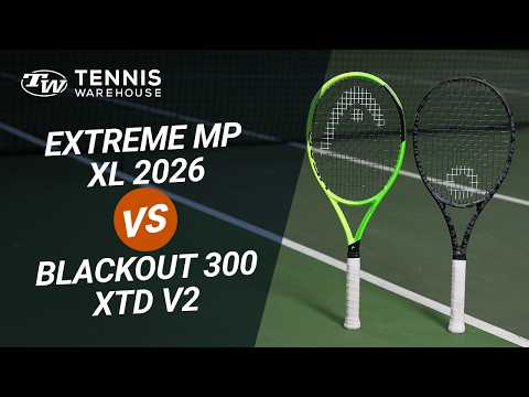 Extended Tennis Racquet Faceoff: Head Extreme MP XL 2026 vs Solinco Blackout 300 XTD v2