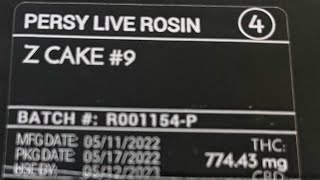 Persy Live Rosin / Z Cake #9 - Tier IV
