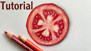 How To Draw A Tomato Color Pencil Tutorial