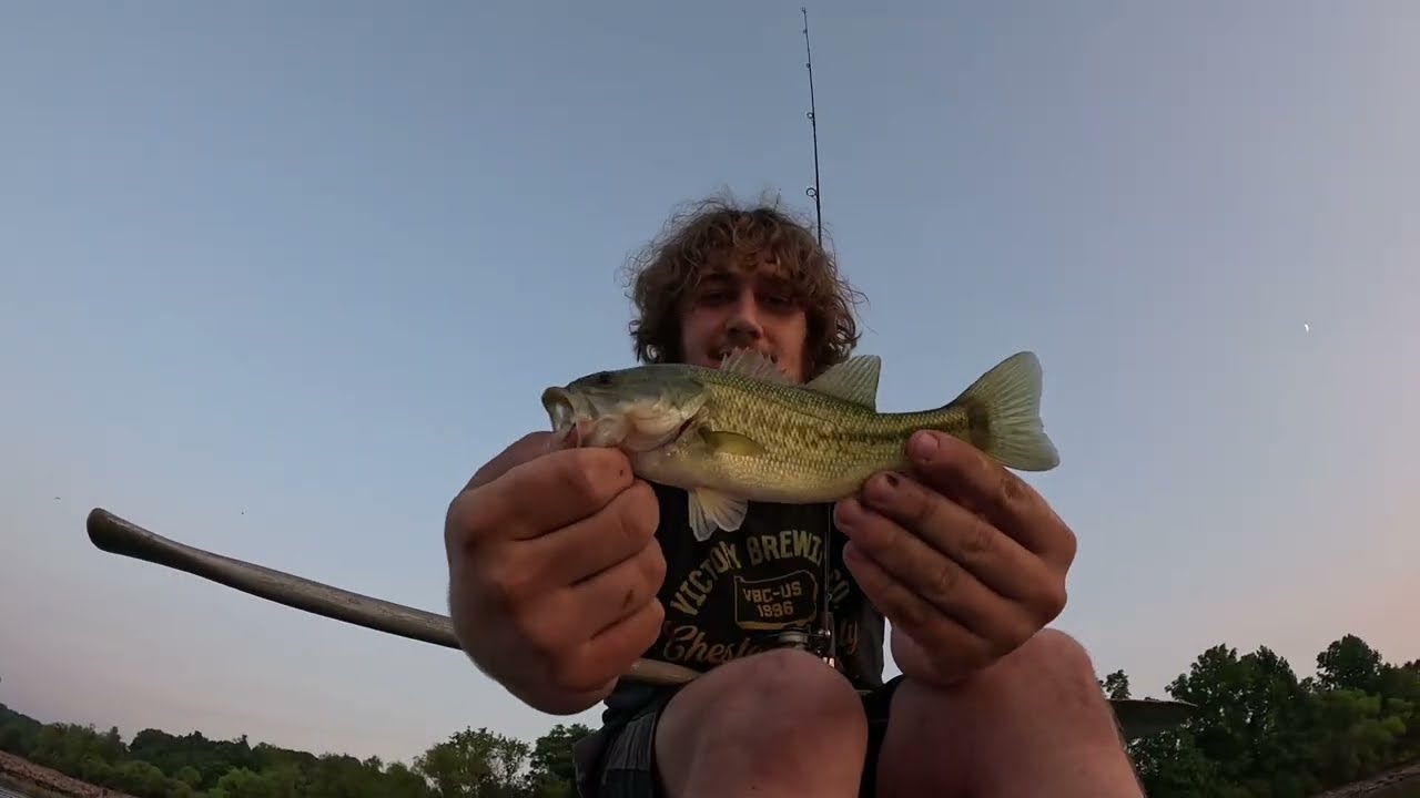 Canoe fishing in the summer of Pennsylvania