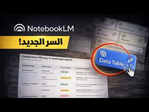 كيفية إستخدام Data Tables في NotebookLM بإحتراف؟