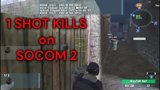 1 SHOT KILLS on SOCOM 2! (Widescreen)