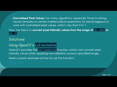 How to Change Pixel Intensity Range from [0, 255] to [0, 1] in OpenCV with Ease