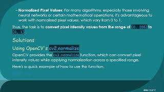 How to Change Pixel Intensity Range from [0, 255] to [0, 1] in OpenCV with Ease