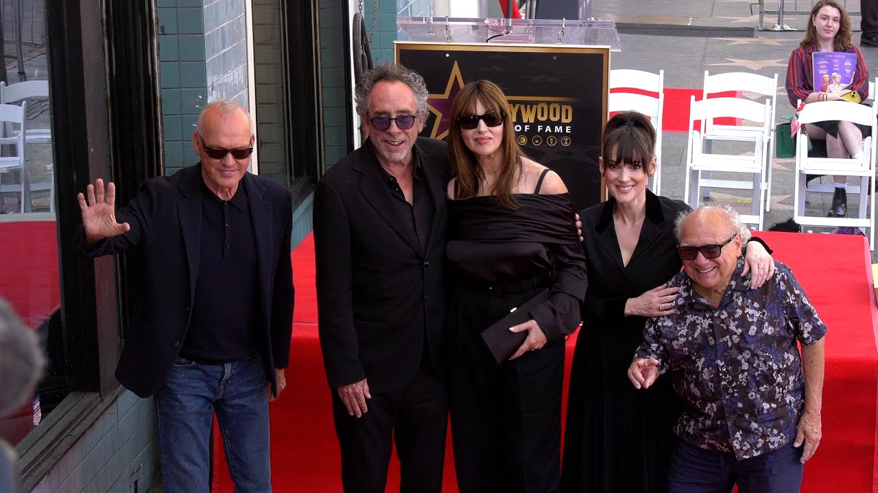 Tim Burton Honored With Star On Hollywood Walk Of Fame | Winona Ryder, Michael Keaton, Danny DeVito