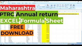 Maharashtra annual profession tax excel calculation sheet screenshot 1