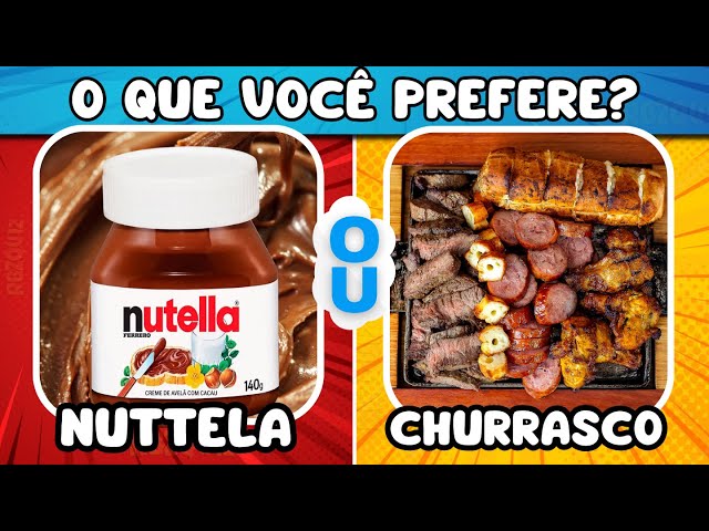 🔁O QUE VOCÊ PREFERE? 🍫 COMIDA DOCE vs 🍕 COMIDA SALGADA, Edição: Comida, Jogos das escolhas