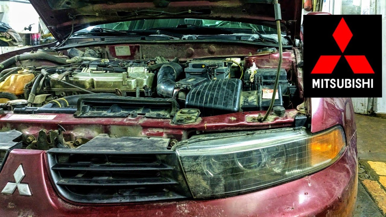 Митсубиси Галант 8. Трос селектора АКПП. - YouTube