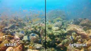 GoPro Dive Video Post-Processing Stabilization Test (Ubuntu Linux + kdenlive)