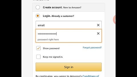 Changing Amazon Account password