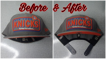 New York knicks new era fitted cap to snapback cap conversion.