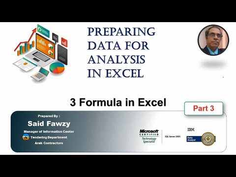 Preparing Data for Analysis In Excel (Nov. 2023) 03 Formula in Excel ...