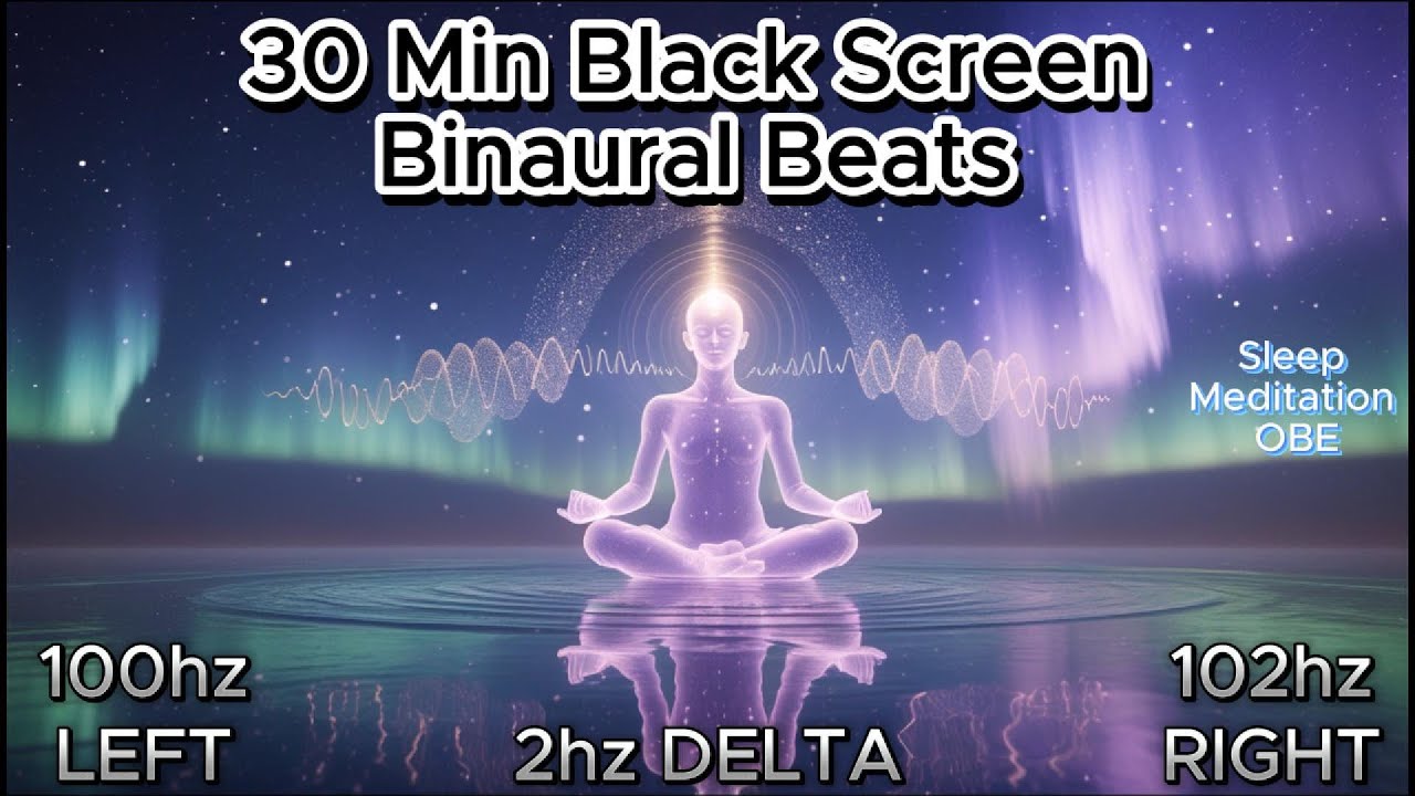 30 Min Black Screen Binaural Beats 100 2hz Delta - YouTube