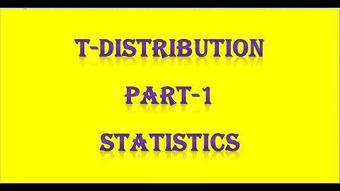 PG TRB/ POLYTECHNIC t-distribution Part-1 Statistics