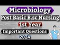 Microbiology Important Questions For Post Basic Bsc Nursing 1st Year