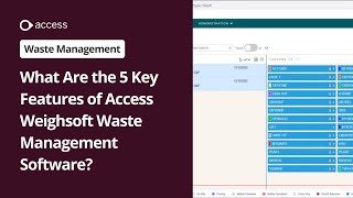 What Are the 5 Key Features of Access Weighsoft Waste Management Software? screenshot 1