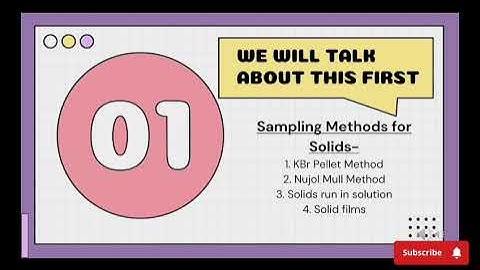 IR sampling methods -Part 1 (KBr Pellet & Nujol Method)
