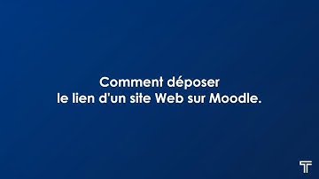 Moodle - Comment déposer le LIEN d