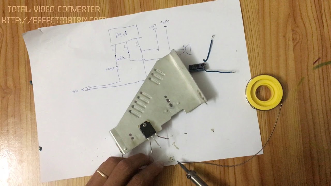 Hướng dẫn làm mạch ampli loa với d718