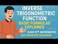Inverse Trigonometric Function| Basic Formulas Explained| Class12th l Mathstark SK #viral #trending