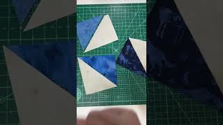 Half rectangle triangle turn into the ZigZag block #littlebitdifferent #blockofthemonth #quilting