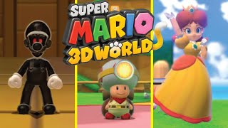 Playing as Shadow Luigi, Daisy, and Captain Toad in Super Mario 3D World