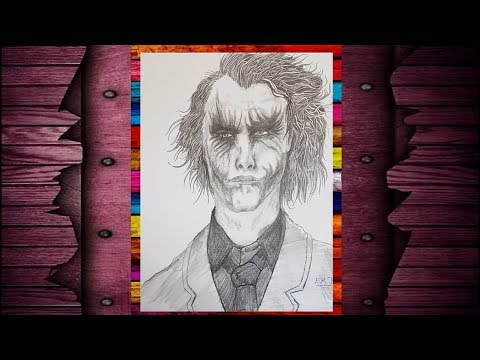 EKT - Karakalem Joker Çizimi ( Karakter Çizimi ) - Karakalem Çizimi