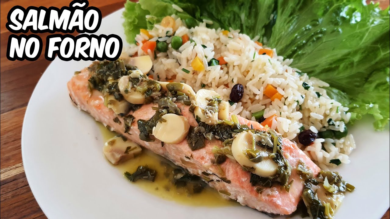 SALMÃO COM ALCAPARRAS E CHAMPIGNON | Salmão à Belle Meunière