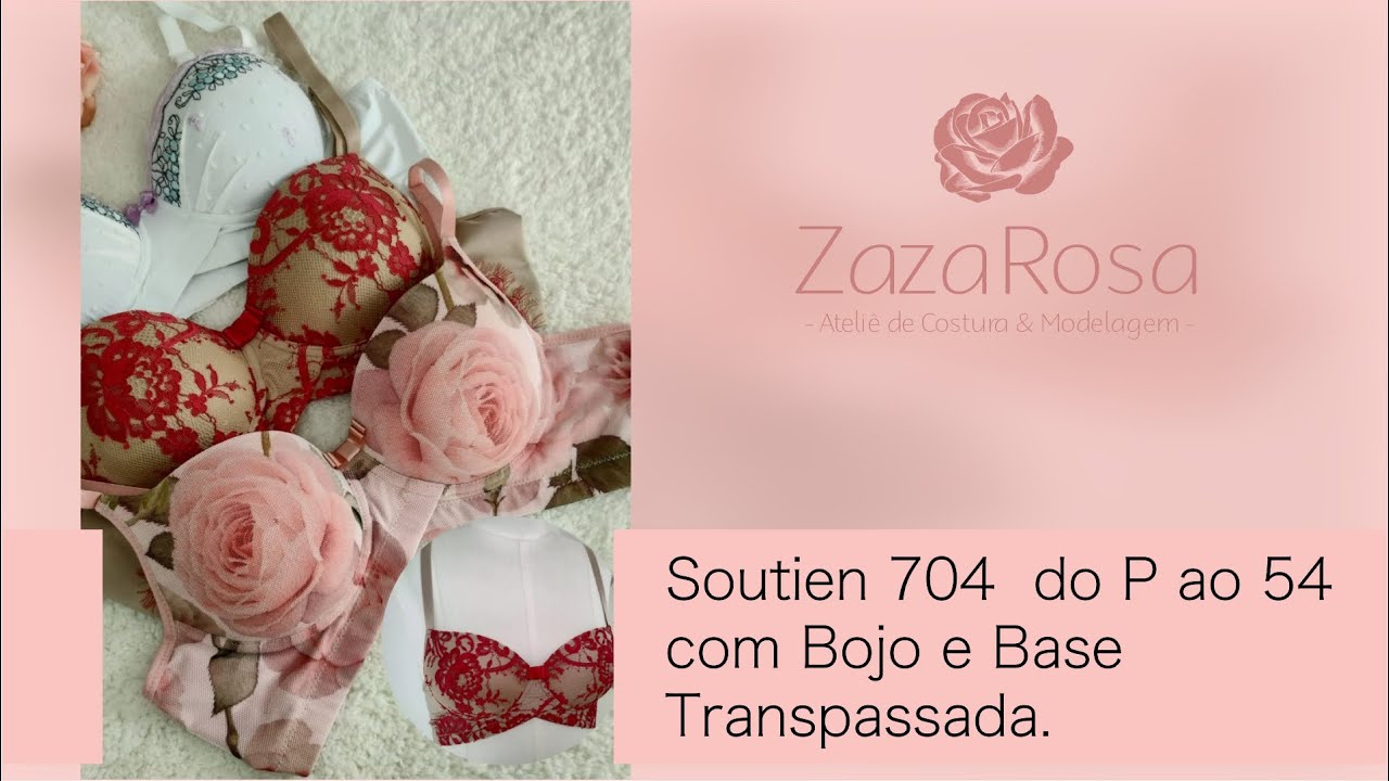 Soutien 704  do P ao 54 com Bojo e base Transpassada - Zaza Rosa