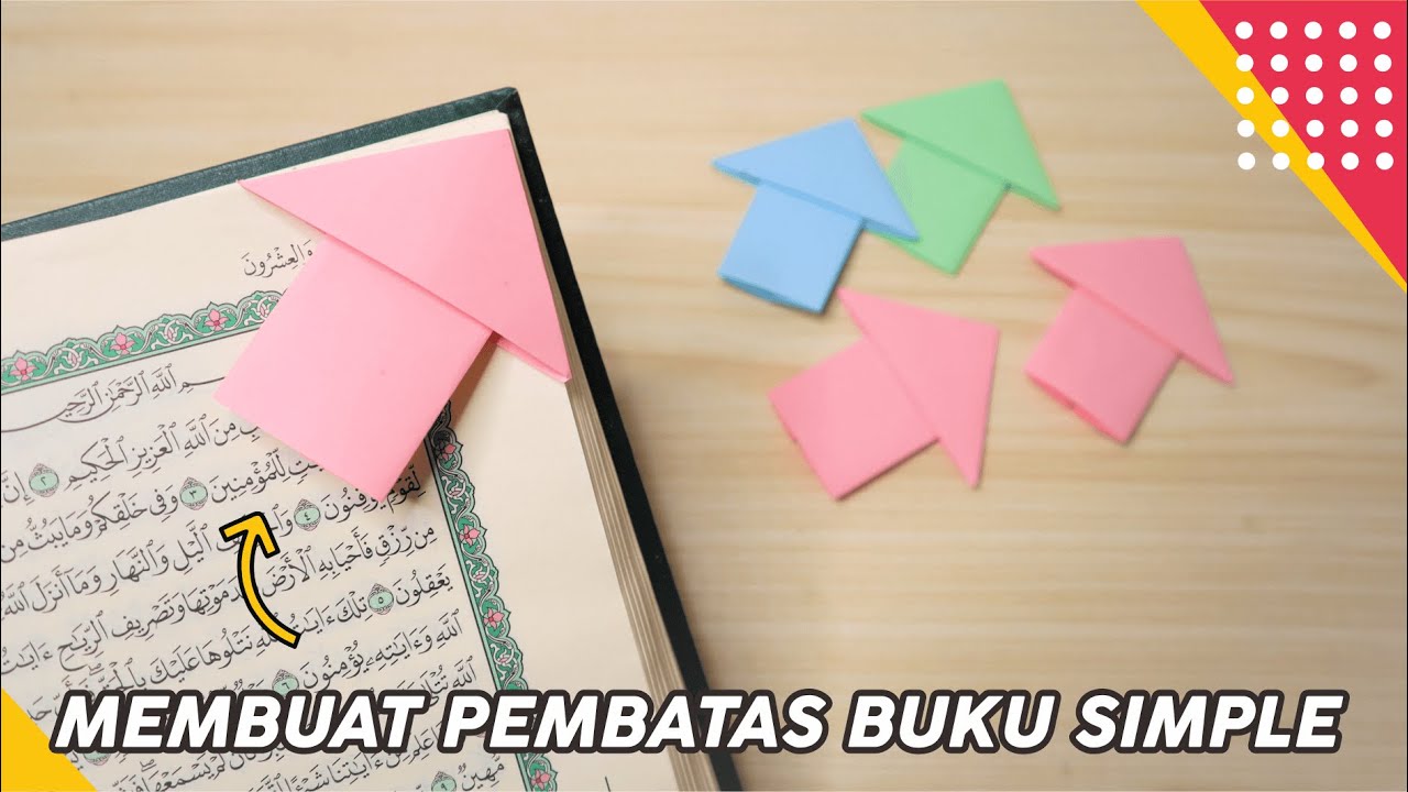 ORIGAMI ARROW BOOKMARK - Tutorial membuat pembatas buku bentuk panah bagus banget!