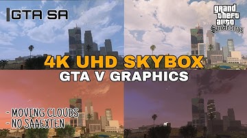4K UHD SKYBOX WITH MOVING CLOUDS | NO SAAEXTEN | GTA SA | ANDROID