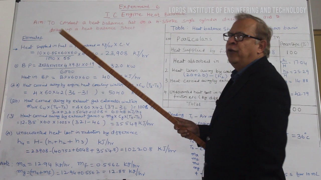 Thermal Engineering : Experiment 06