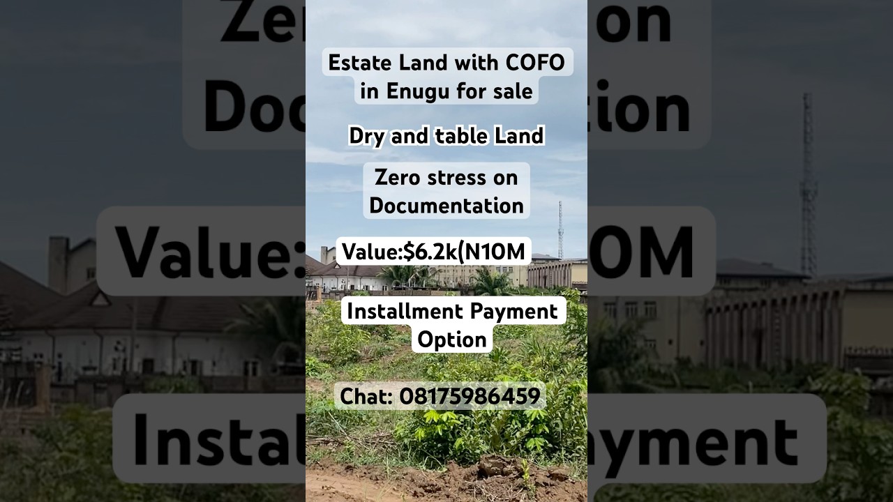 Secure land investments in the southeast Enugu Nigeria|Residential land 