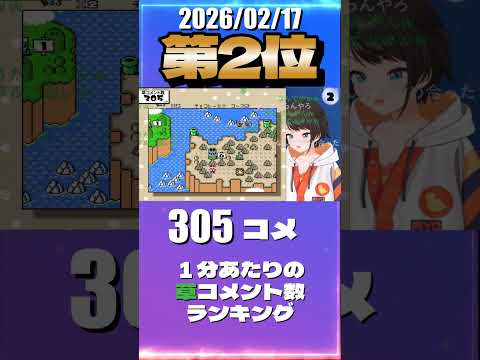 2/17 草コメント数ランキング第2位 #大空スバル 0時間51分ごろ
