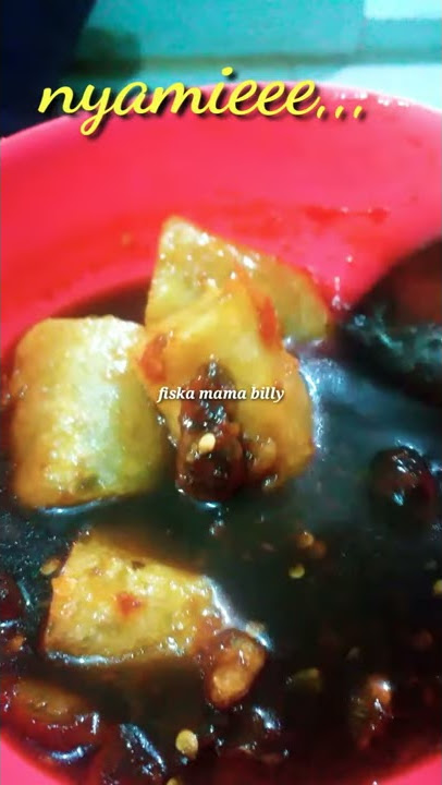 story wa 30 detik|makan empek malam hari enak ny nampol||fiska mama billy||#shorts