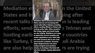 US–Iran Talks Update: Mediation Efforts Intensify #shorts #usa #israel