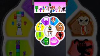 Sprunki OC Super Mario VS NUMBERBLOCKS Colour mixing song AKA KIRO #colormixing #supermario